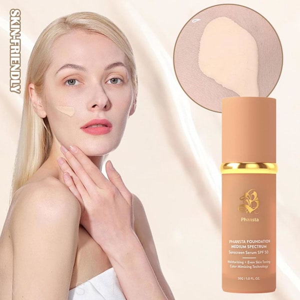 30g Biomimic Foundation 4 i 1 - Medium Spectrum Foundation Flytande Gåva.