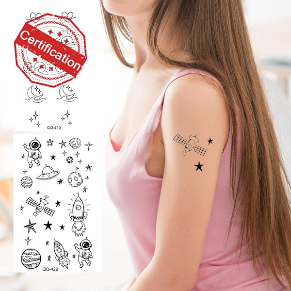 Liten Fräsch Vattentät Tatuering Patch Semi Permanent Och Vattentät Hållbar K1V4 style 6 1pcs