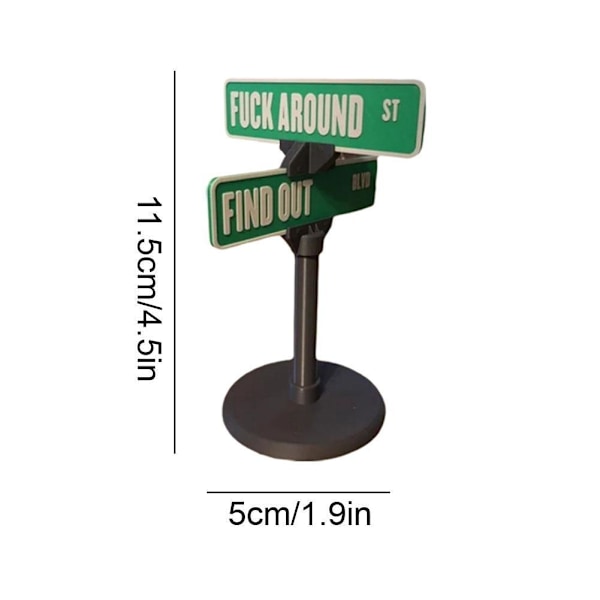 F*** Around And Find Out Skrivbordsskylt Leksak R5E2  GreenA 1pcs