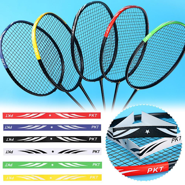 【Finns i lager】1/6 st Badmintonracket Huvudskydd Sport Off Skydd Anti Färgbeständig V0W5 red 1pc