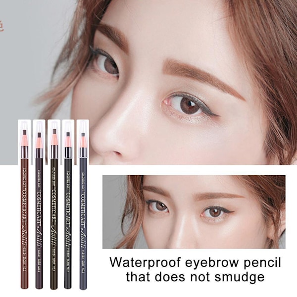 Vattentät Ögonbrynspenna Brow Liner Definer Svart Blond Mörkbrun Ny soot 15g