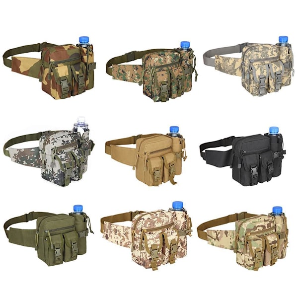 Utomhus Taktisk Midjeväska Militär Camping Vandring Bälte B2H6 C One size