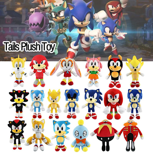 Sonic The Hedgehog Shadow Amy Rose Knuckle Tail Plyschleksak Mjuk Fylld Docka För Barn G0G5 D One size