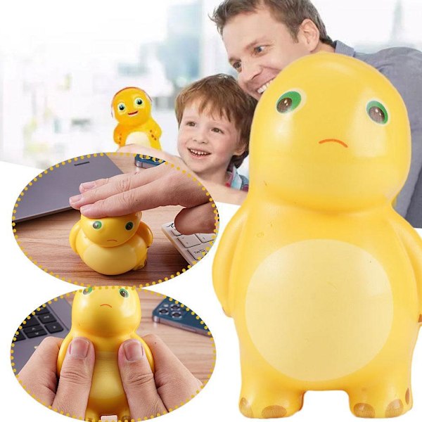 Stressreducerande dinosaurieleksak elastisk persika kläm dekompressionsleksak leksaker söt dekompression Z0O0 yellowA one-size