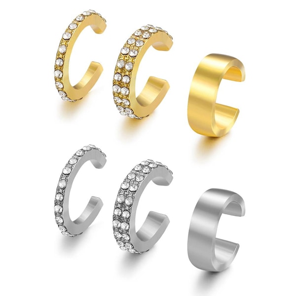 3st/set Dam Legering Örhänge Öronmudd Brosk Icke U4U7 W2I5 V3N1 ∫σ R6C4 Silvery B