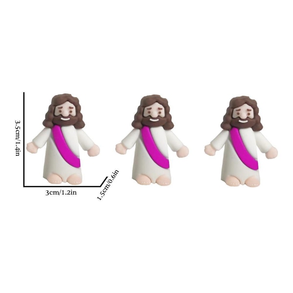 50x Mini Jesus-Figuriner Påskdekorationer, Bulk Små Baby Jesus-Figuriner 24pcs one-size
