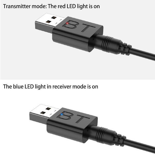 USB Bluetooth 5.0 Sändare Mottagare, Mini Ljudadapter, USB Bluetooth Bil 5.0 Mottagare Sändare Bluetooth