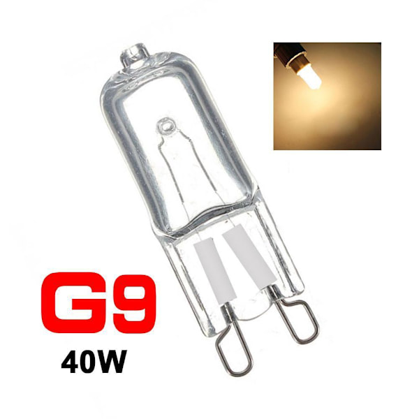 G9 LED-lampa Dimbar 40W Bi-Pin Sockel Halogenlampa 1500-2000H F9I7 Z6L6