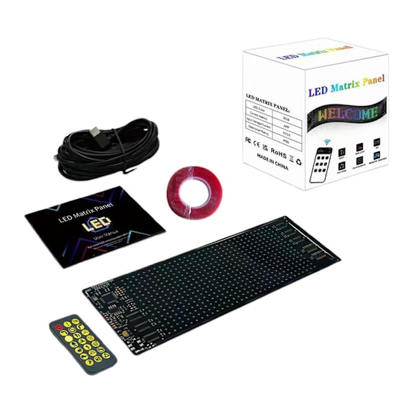 Led Bilmonterad Flexibel Fullfärgsskylt Intelligent Kan Styra Diy T7e0 A 1set