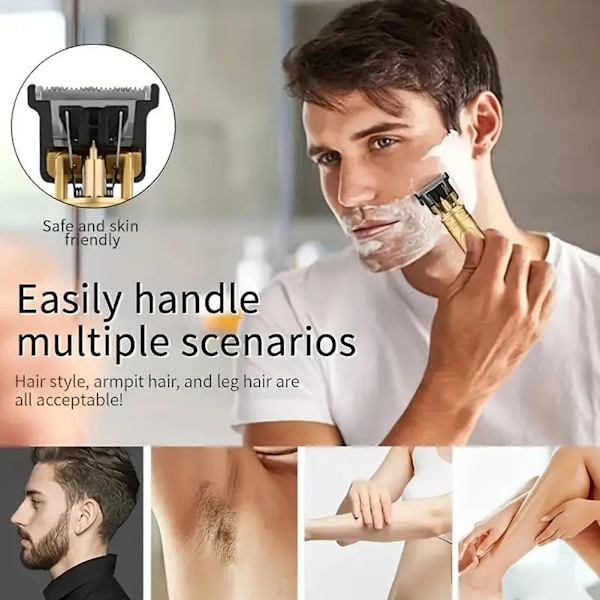 1500mah Elektrisk Rakapparat Herr Rakapparat Hårklippare Sladdlös Hårmaskin Skäggtrimmer Z9d2 bronze One size