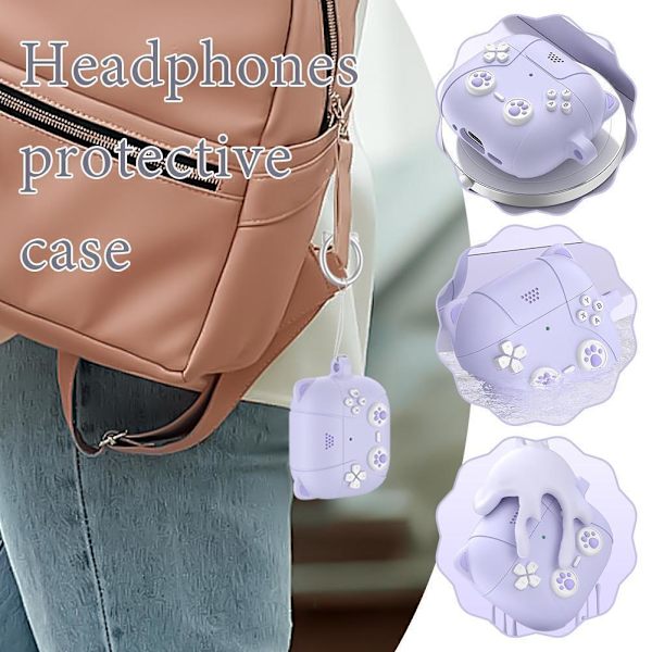 Skyddande stilfullt fodral för Airpods 4-serien H7I5 Hörlurar T4T7 O7S1 pink For AirPods 4