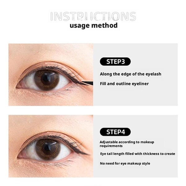 Vattentät Långvarig Eyeliner Penna Smink Flytande Eyeliner Cr Z7A4