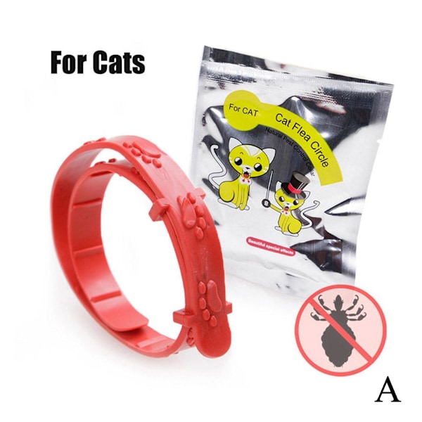 ♘Hund Katt Husdjur Anti-LoppFästing Hals Justerbart Halsband 8 Månader -katt*10&hund*30