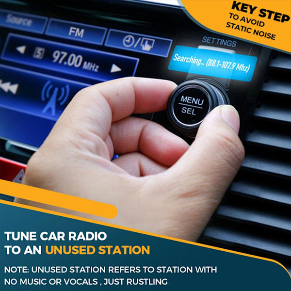 Bluetooth 5.3 FM-sändare MP3 Adapter Laddare Handsfree Dubbla Mikrofoner UK