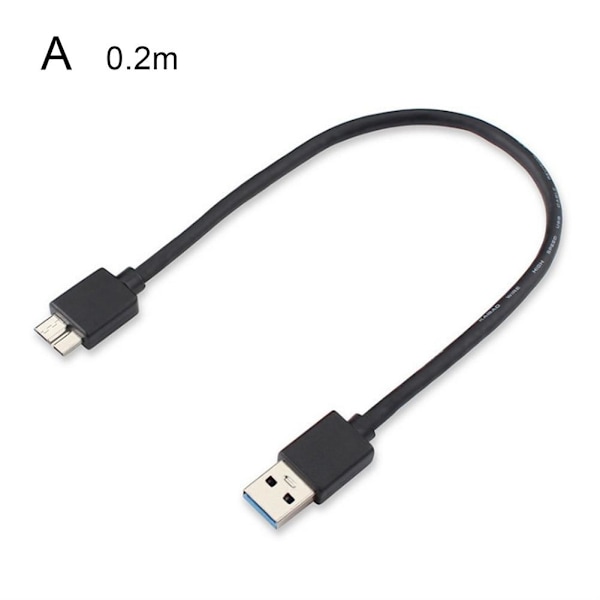 NY USB 3.0 AM Hane till Micro B Kabel Super Speed Adapter HDD> För Extern J3L5 BLACKC 0.4M