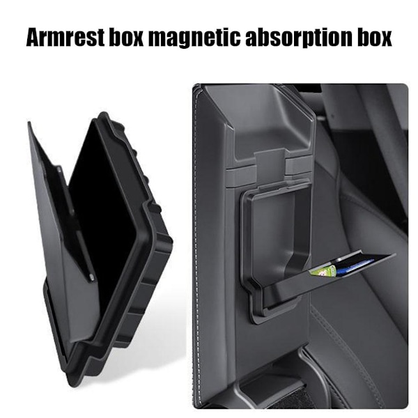 Armstödsbox magnetisk absorptionsbox för Tesla~Model Y Juniper 2025 K3O5 Y9P9 3pcs Flocking One size