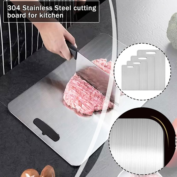 Yamato Skärbräda, Dubbelsidig Livsmedelsgodkänd Köttskärbräda för Kök~ SilveryC L