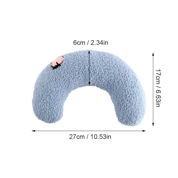 Teddy Sammet Husdjur Halvmåne Kuddar Katter Trampar på Mjölk U-formade Kuddar. White One size