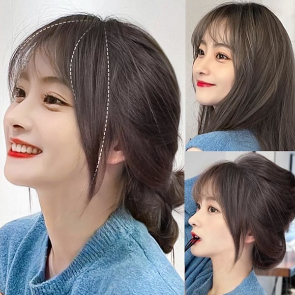 Lugghårspänne Mini Lugghår Hårstycke Rak Clip-in Topp Hårfrisyr E0R2.AU dark brown 1pcs