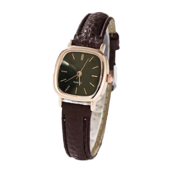 Herr Mode Casual Lyx Läderrem Kvarts Business G3C5 Armbandsur S1F2 Gold Black One size