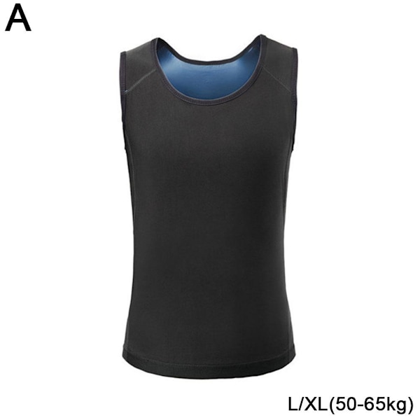 Sauna väst män och kvinnor bantning neopren termisk tank top fett förlust blueA L/XL(50-65kg)