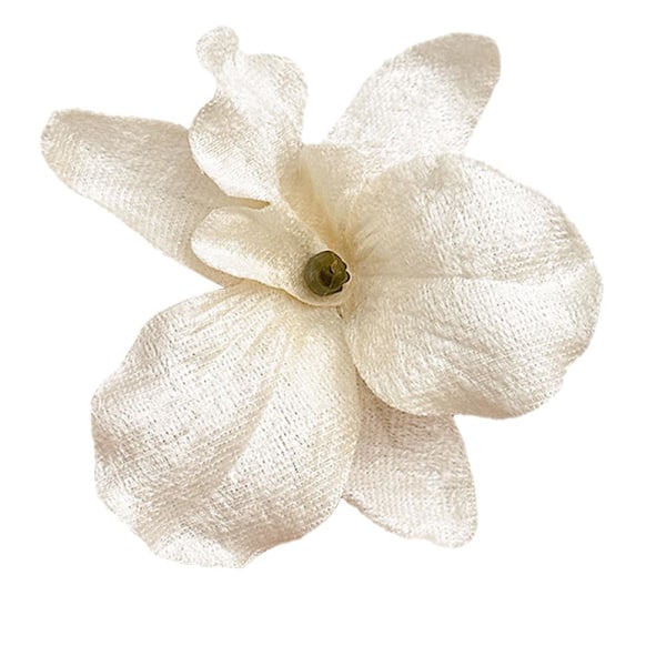 Phalaenopsis Fransk Retro Hårklämma Simuleringsblomma Hårnål P4W1 E1Z7  white 1pcs