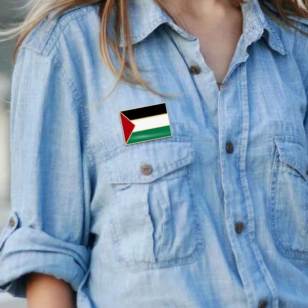 1-20 st Palestinsk Flagga Färg Näve Metall Badge Pin Flagga Brosch - Fritt Palestina UK style3 one-size 3pcs