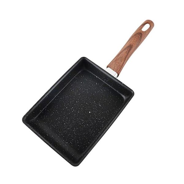 Stekpanna Japansk Tamago-yaki Fyrkantig Non-Stick Panna Ägg Tjock Z9H4 I6 I8P3 black handle one size