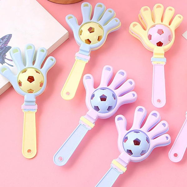 【Redo för leverans】 Barns tidiga utbildning Upplysning Gåva Instrument Leksak Fotboll Kul O2 Double ended rattle small