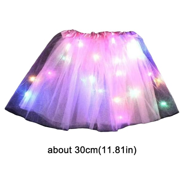 LED Ljuskjol Balettkläder Lysande Maskerad Sparklin A3c4 White 30cm
