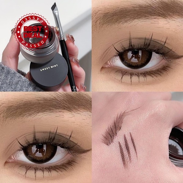 Eyeliner Vattentät Kladdar Inte Lätt Långvarig Ögonbrynsritning Dubbelanvändning Färg Eyeliner B8v9 01 # Black 3.5g