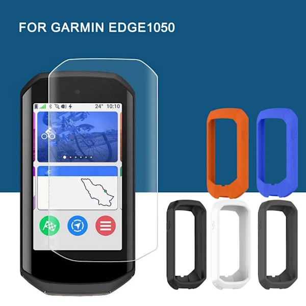 Silikonskydd & Skyddsfilm För Garmin Edge1050 Anti Fall. G2B9 balck 1set