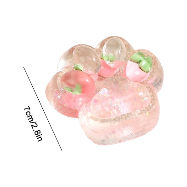 Kattfot Klämleksaker, Kattfot Kläm Silikonleksak, Taba Squish y Paw, Färgglada Paw Squish y Leksaker, Mjuka Klämmar Fidget Leksak För Stresslindring pineapple 1pcs