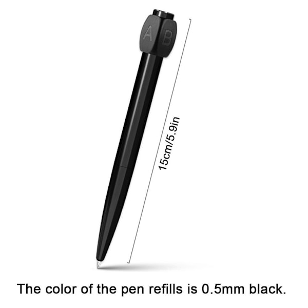 Decompression Roterande Gel Penna Svar Penna Nyhet Abcd Kulspetspenna✨w M4J6 R7D4 black one size