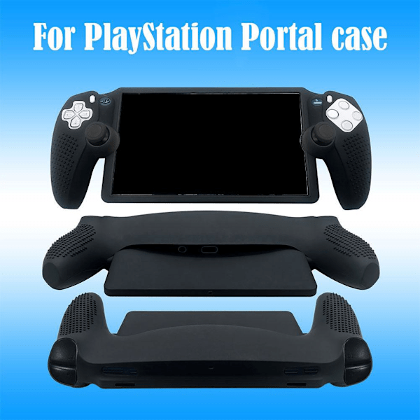 1x Skyddsfodral för PlayStation Portal TPU Transparent Fodral Gaming P5T2 black For Portal