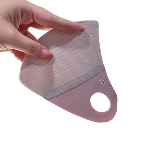 Andningsbar Ice Silk Mask Spårlös Anti Pollen Solskyddsmask Anti-UV~ Pink One size