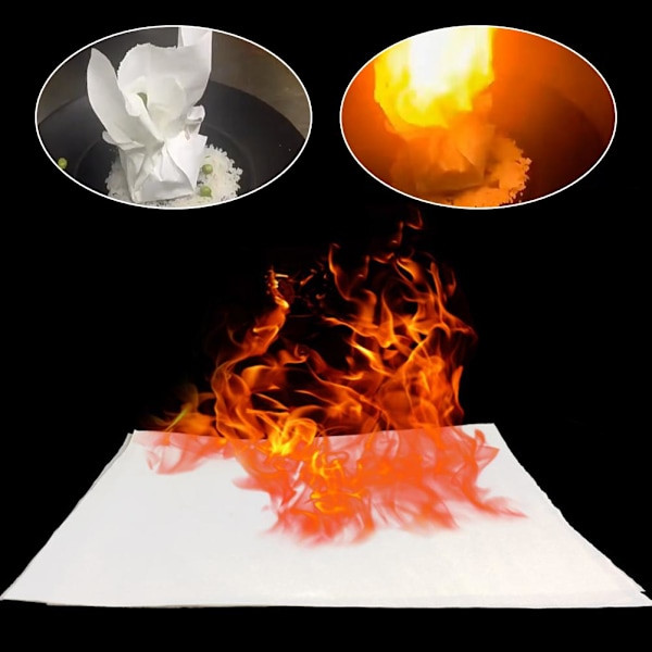 Glitter Eld Papper Rekvisita Askfritt Papper Flampapper För Trolleritrick Flash Papper 10~100ST 10pcs 50*20cm 10pcs