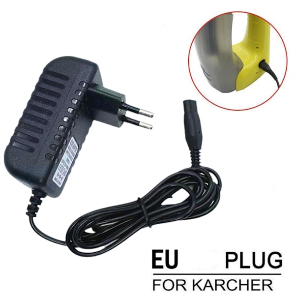 EU-kontakt Fönstertvätt Dammsugare Batteriladdare Kärcher WV2 50 60 70 75 Serien Ström >