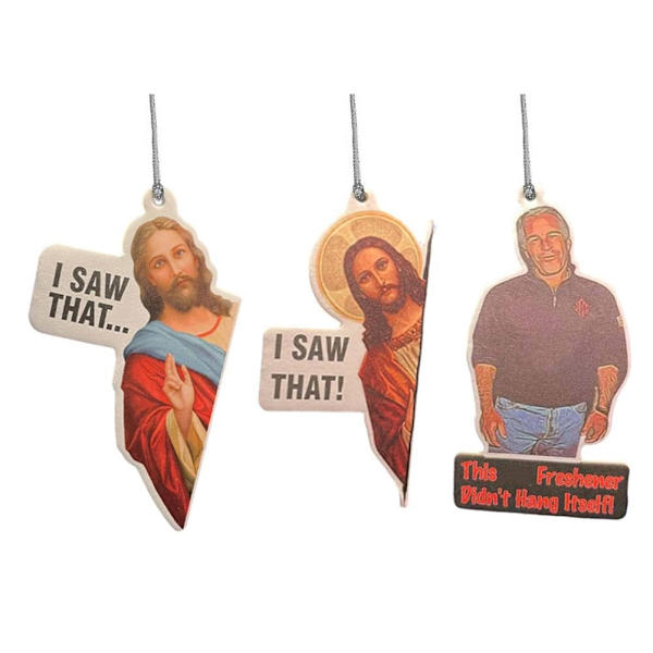 Jesus I Saw That Hängande Bil Luftfräschare, Jeffrey Epstein Luftfräschare, Denna Luftfräschare Hängde Inte Sig Själv, Roliga Bil Luftfräschare Häng C 1pcs