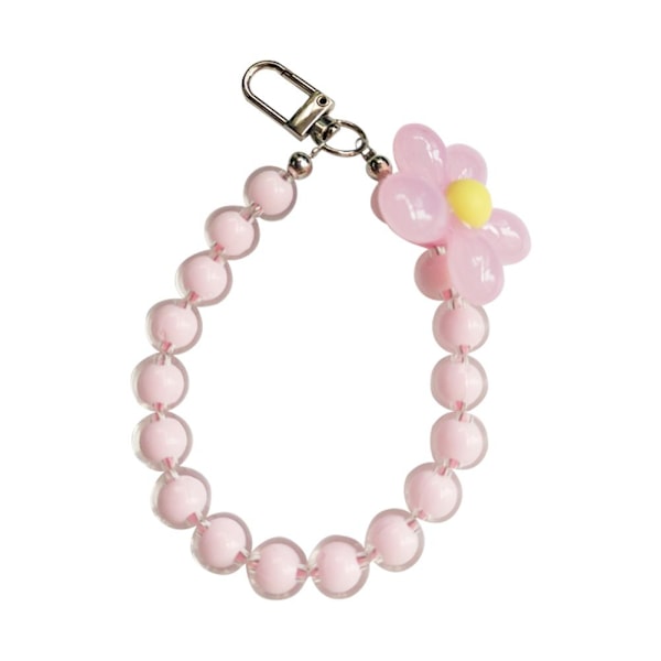 Handledsrem Telefon Lanyard Pärlor Telefonkedja Mobiltelefonrem Mobilkedja J9M4 pink 1set
