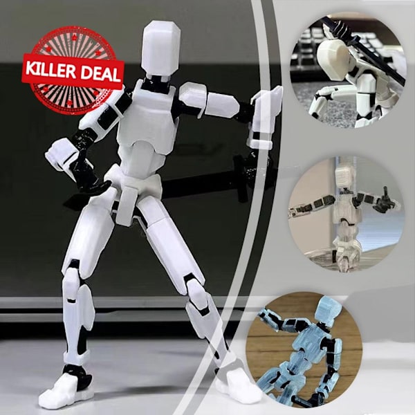 3D-utskrift DIY Pussel Dekompression Lyckliga 13 Full Leksak Mobil Soldat Block Docka Byggled G5e9 white one-size