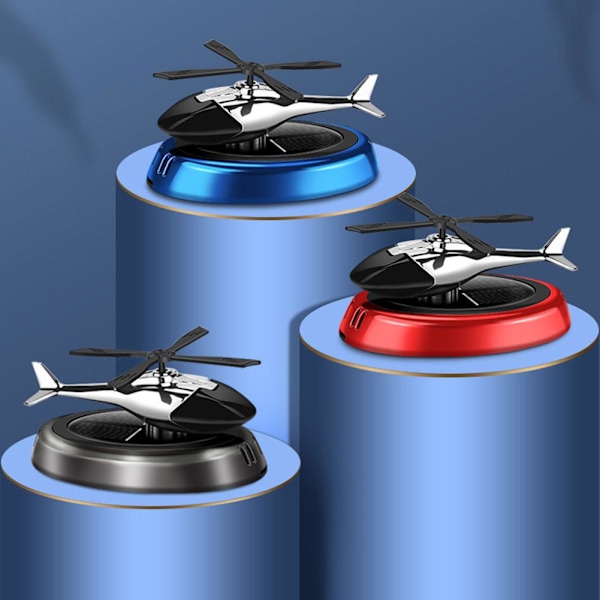 Solardriven Helikopter Luftfräschare Bil Flygplan Doftspridare Ornament♤ Red Gardenia one size