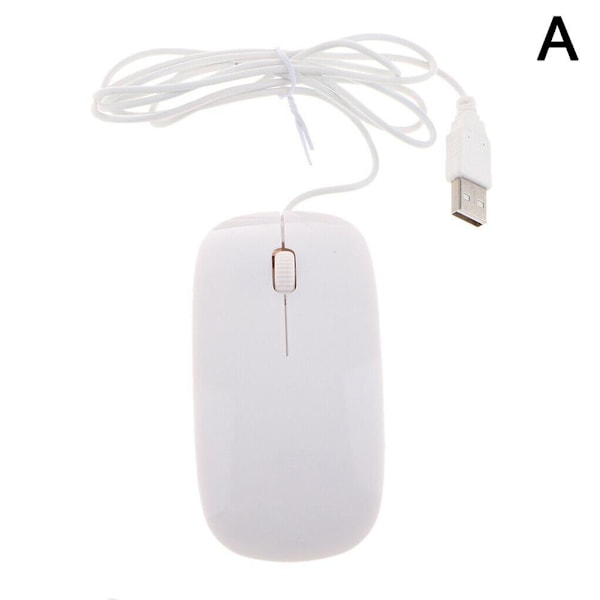 TRÅDLÖS USB-OPTISK MUS FÖR PC LAPTOP-DATOR SCROLL BÄST RÖD L white One-size