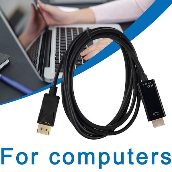 1.8m Kvalitets Display Port Dp Till Hane Lcd PC HD Tv Laptop Adapter Kabel AV V6W9