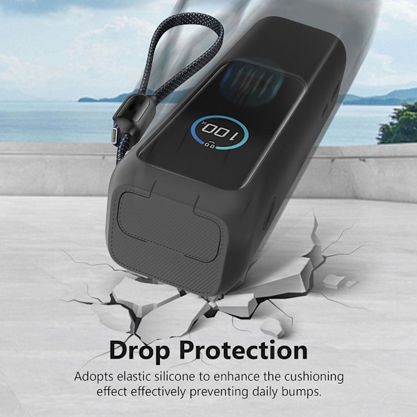 ₪Silikonfodral för Anker Zolo 25000mAh 165W Portabel Power Bank=Skyddande-Fodral Black 1set
