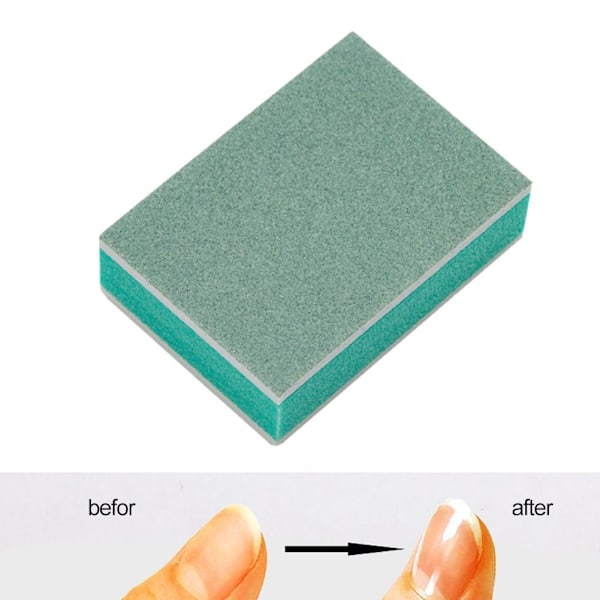 5/20 st Mini Nagelbufferblock Nagelkonst Sandpapper Polering UV Gel Glänsande Buffer Filar DIY Filset Green and WhiteA 1pcs 10pcs