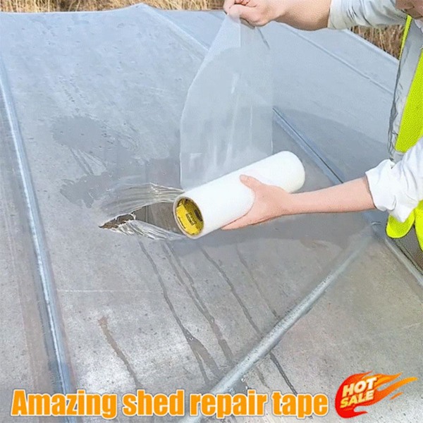 Extra Stark Polytunnel | Reparationstejp för växthus | Polyeten | Klar eller Blå UK transparent 30cm*10m