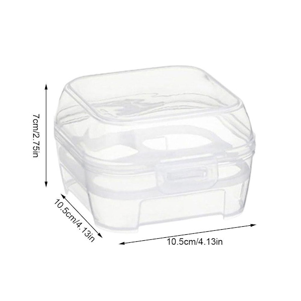 Bärbar 4-facks Äggorganisatör Förvaringslåda Bricka transparent one size
