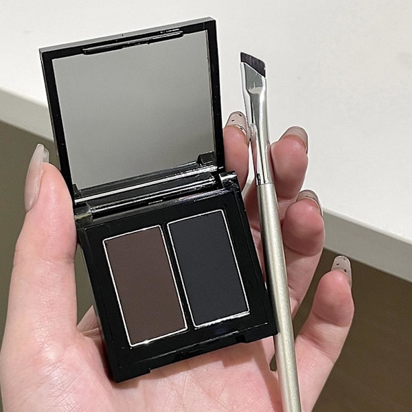 Gellas Dubbel Färgad Eyeliner Puder Sammet Mist Ögonbryn Hållbar Borttagning Icke-färg Puder Lång B0w9