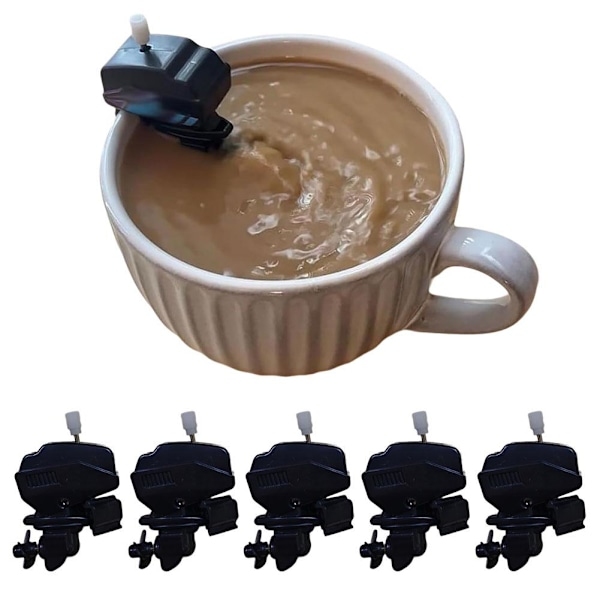 GINTBN Båtmotor Kaffevisp, Båtpropeller Kaffevisp, Mini Portabel Båtmotor Kaffeblandare, Automatisk Kaffevisp för Omrörning 5pcs 1set